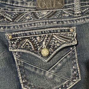 Soundgirl Blue Embroidered Boot Cut Jeans size 17